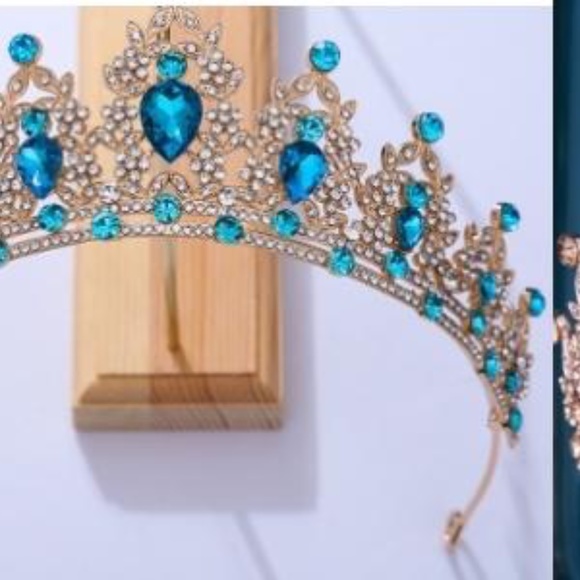 Something Blue Wedding Tiara - Picture 6 of 9